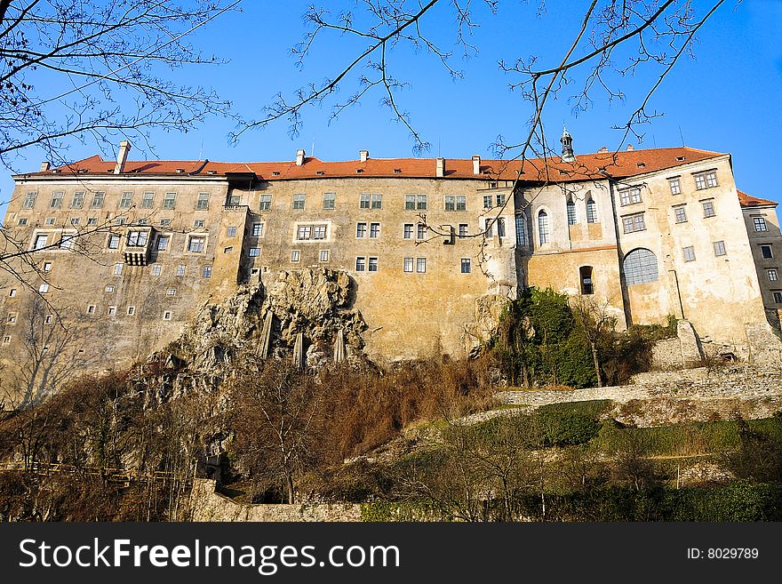 Picture of a castle Cesky Krumlov taken at early spring time. Picture of a castle Cesky Krumlov taken at early spring time.