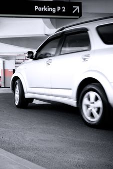 Car Enter The Parking Lot Stock Image Car Enter The Parking Lot Stock Image
