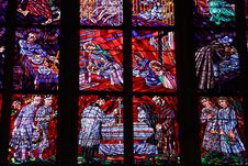 Stained-glass Window In St.Vitus Cathedral Royalty Free Stock Photography Stained-glass Window In St.Vitus Cathedral Royalty Free Stock Photography