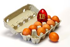 Easter Eggs In Carton Box Stock Photography Easter Eggs In Carton Box Stock Photography