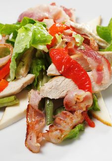 Salad With Meat And Vegetable Stock Photography Salad With Meat And Vegetable Stock Photography