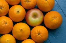 Group Of Orange With Apple Stock Photography