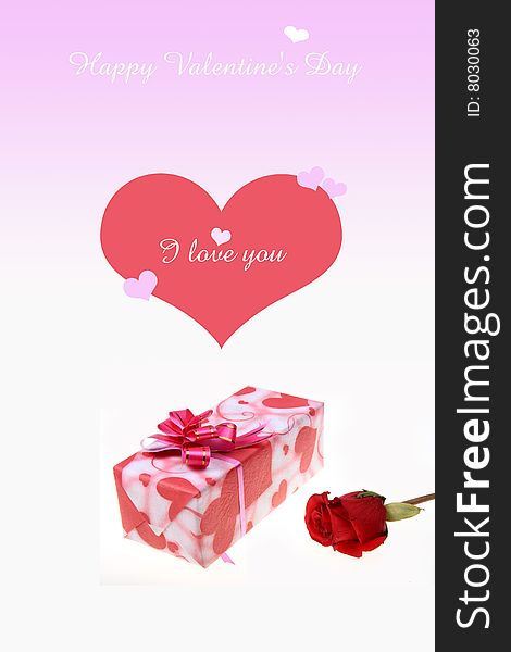 Roses with gift box