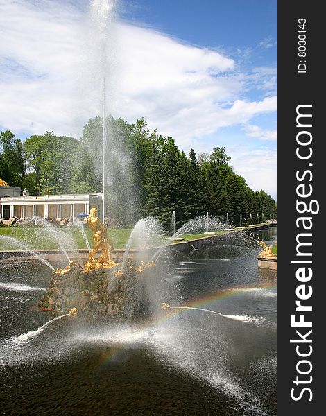 Fountains in Peterhof near St.-Petersburg. Fountains in Peterhof near St.-Petersburg