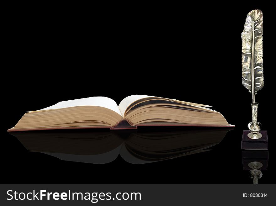 Open book isolated om white background