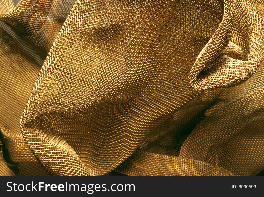 Abstract background of gold grid