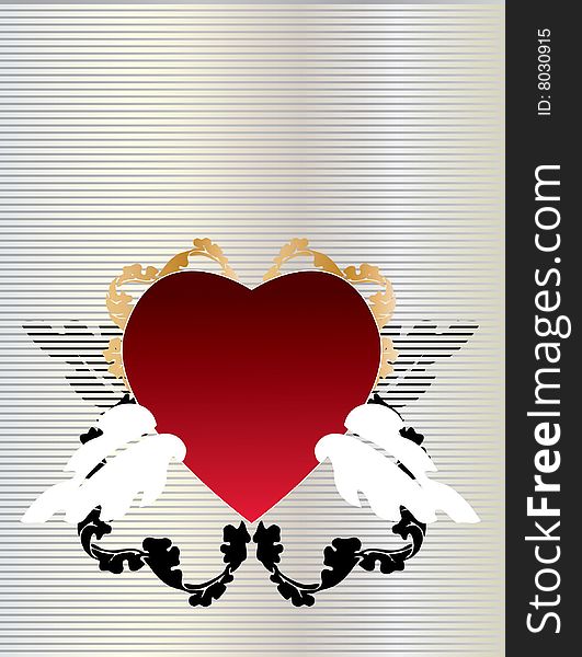 Vector illustration valentine card decoration