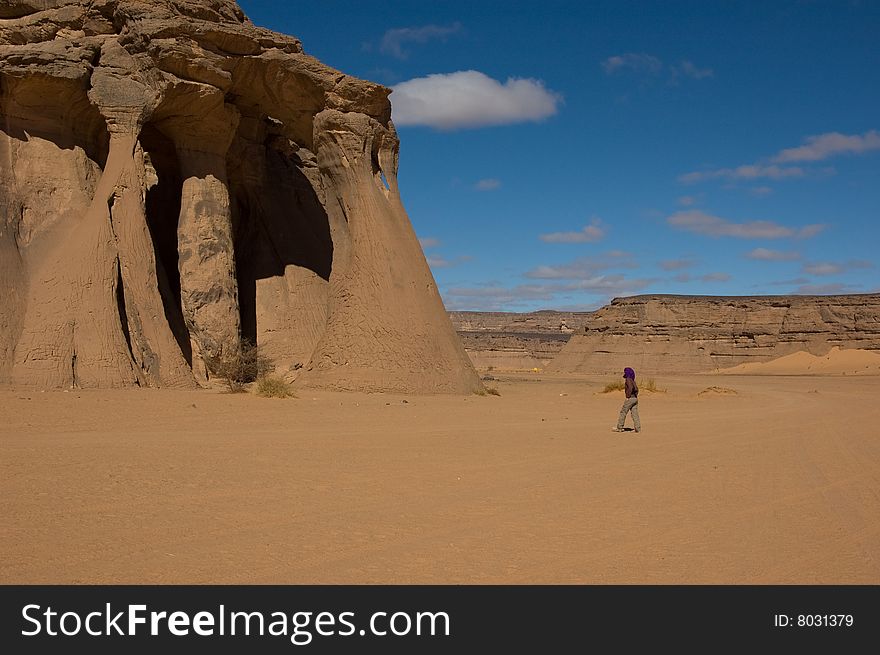 Monolithe In Desert Sahara