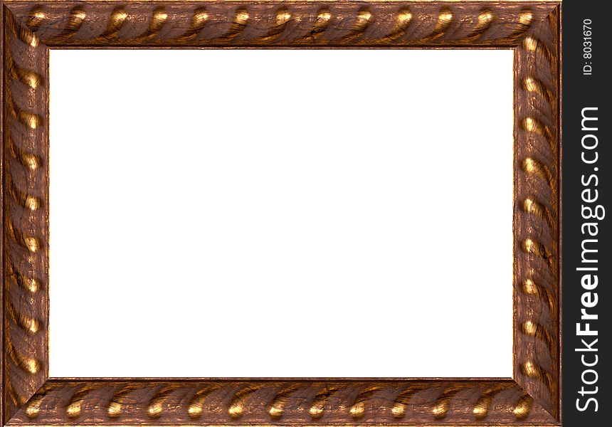 A picture frame on a white