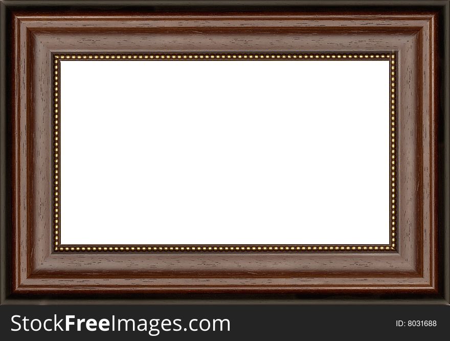 A picture frame on a white