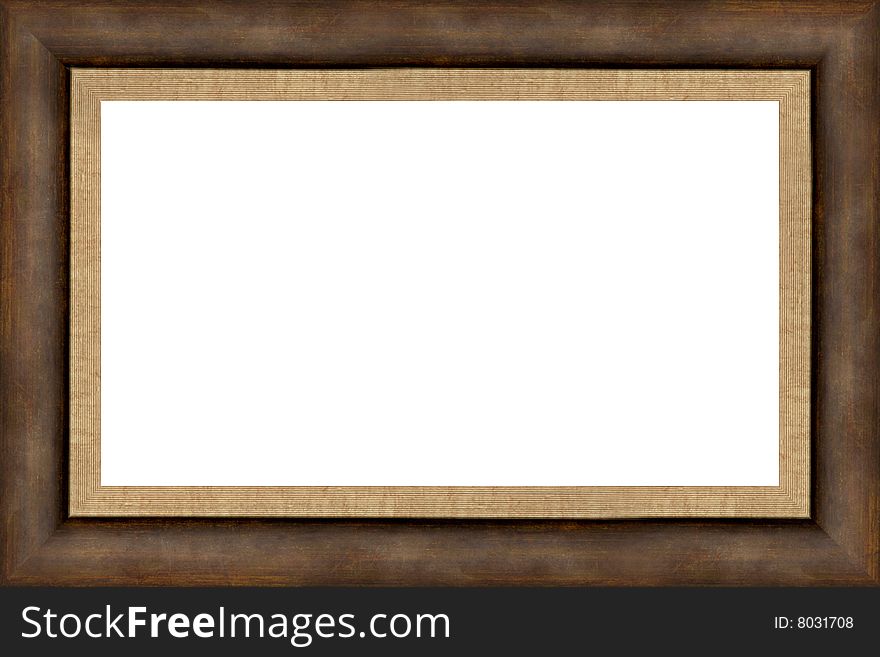 A picture frame on a white