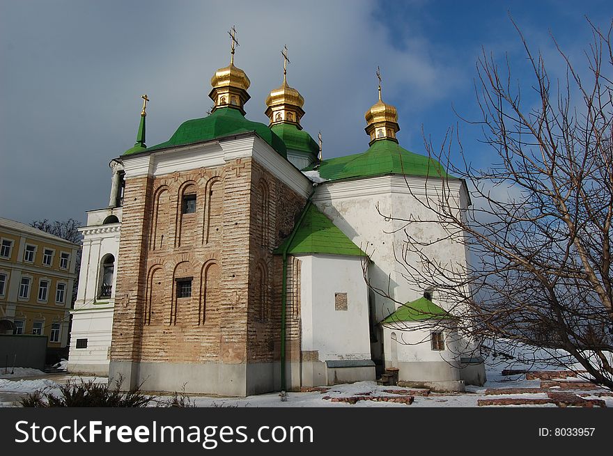 Kiev-Pechersk Lavra monastery in Kiev. Ukraine (Malorussia) At winter