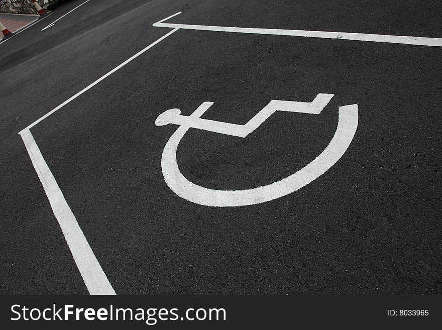 Parking Area for the Disabled. Parking Area for the Disabled