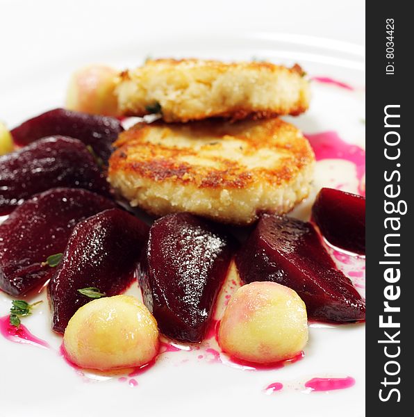Chicken Confit with Pickled Beet