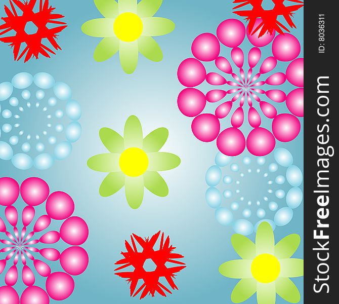 Abstract flower pattern in vector format. Abstract flower pattern in vector format