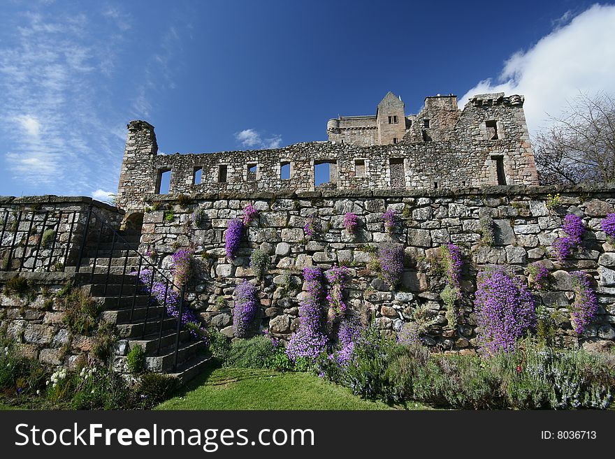 The ruins of Castle Campbell, also known as Castle Gloom, near Dollar, Stirling, Scotland.