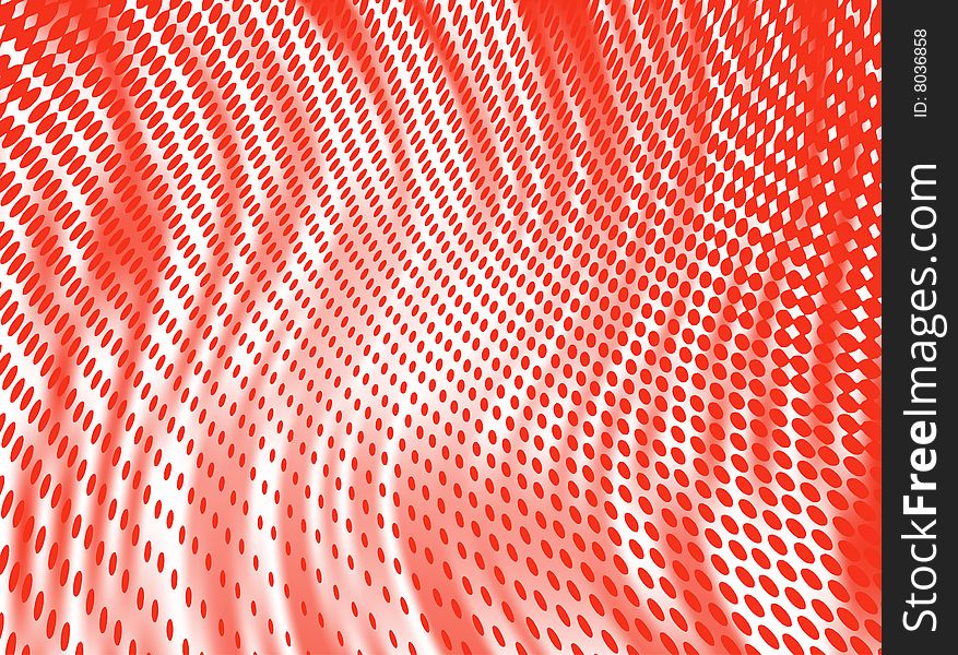 Illustration of halftone background, red