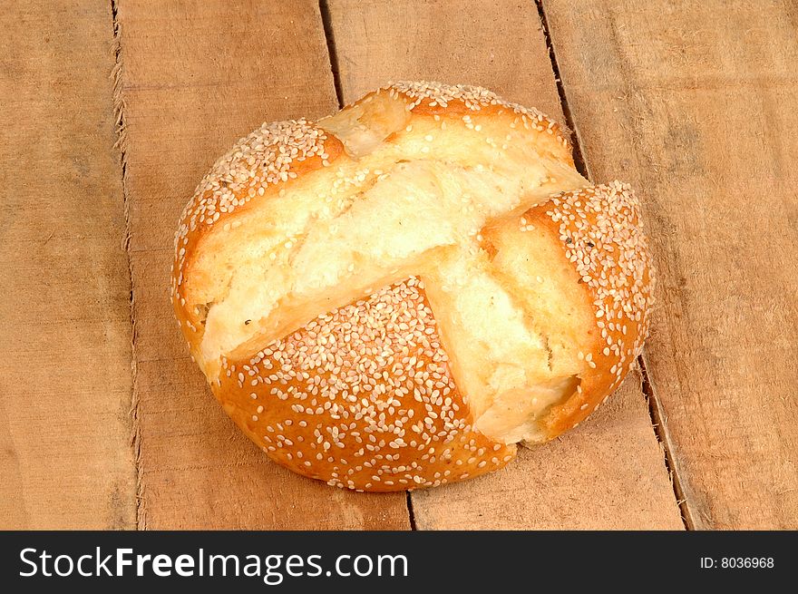 Sesame cheese Bread isolated