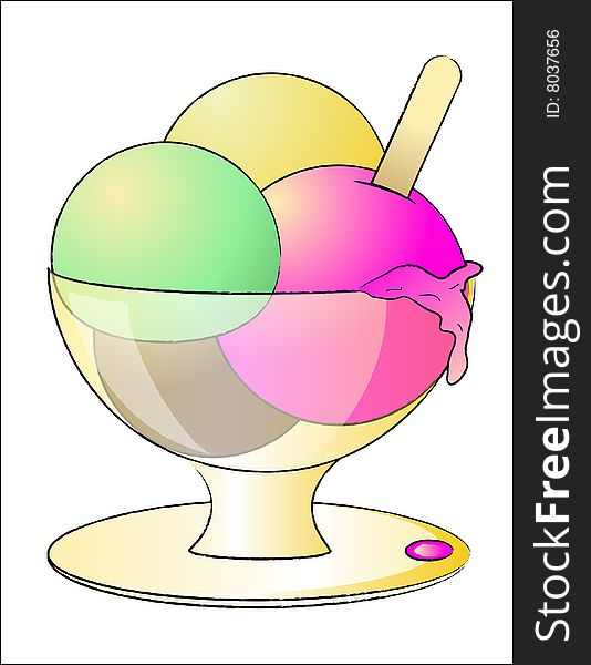 Ice Cream In A Bowl - Free Stock Images & Photos - 8037656 