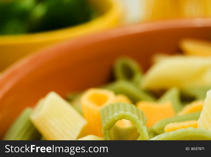 Close-up of Italian noodles in bowl