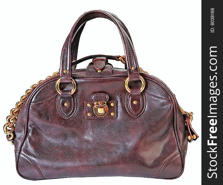 Brown color fashion leather woman bag