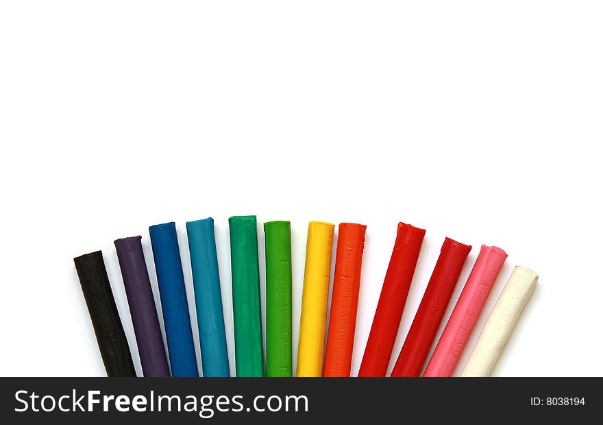 Set of colourful plasticine isolated on white background. Set of colourful plasticine isolated on white background