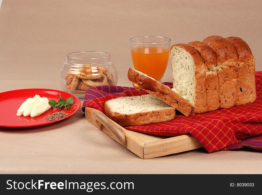 Bread slices for breakfast
