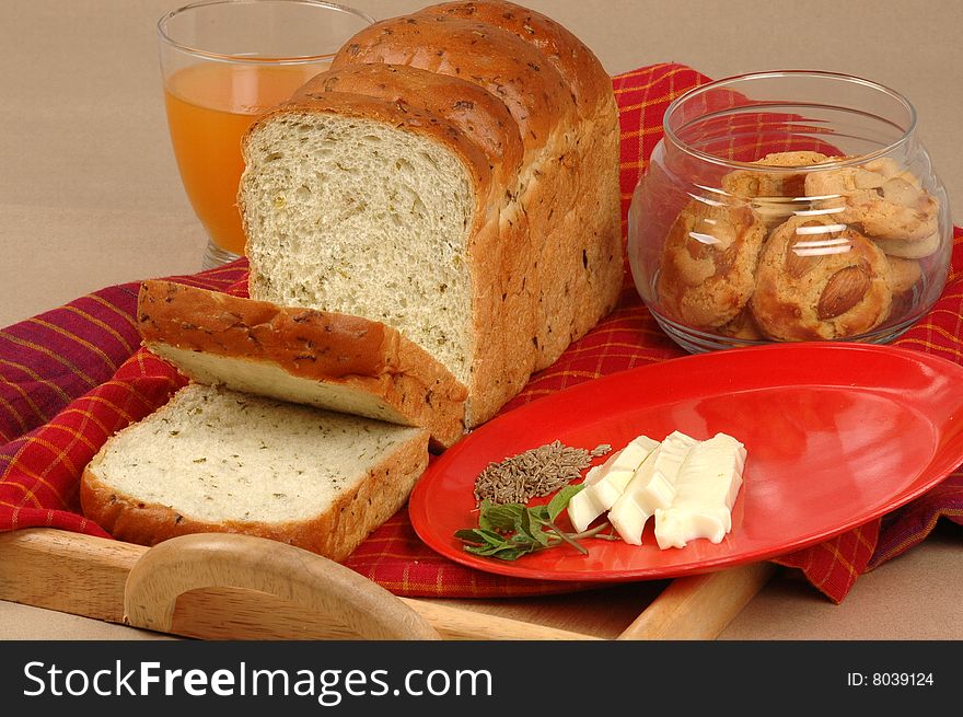 Freshly baked special multi grain bread. Freshly baked special multi grain bread