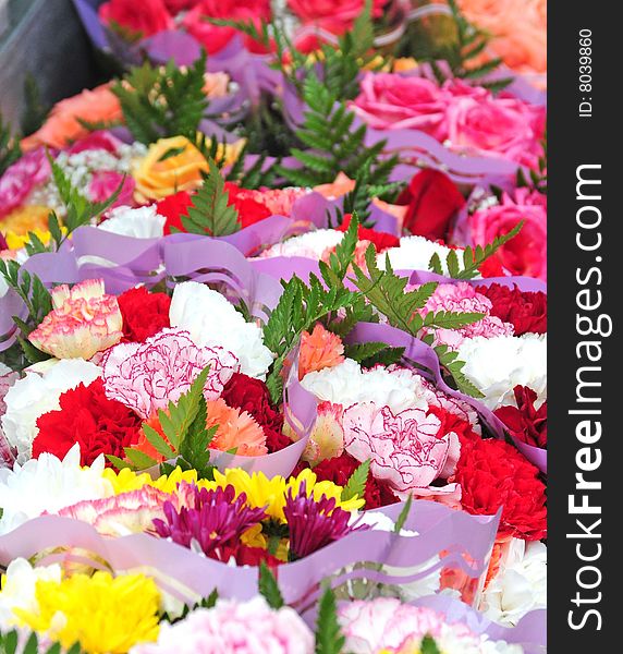 Colorful Flowers Bunch