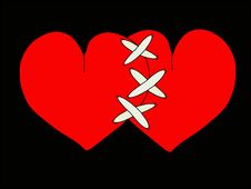 Two Hearts Stock Image