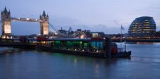 Tower Bridge And City Hall At Night Royalty Free Stock Image Tower Bridge And City Hall At Night Royalty Free Stock Image