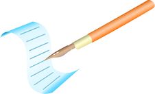 Paper And Pen Royalty Free Stock Photos Paper And Pen Royalty Free Stock Photos