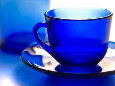 Blue Transparent Cup Royalty Free Stock Photography