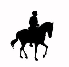 Silhouette Of The Rider Royalty Free Stock Photography Silhouette Of The Rider Royalty Free Stock Photography
