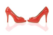 Free Red Shoes With Reflection Royalty Free Stock Photos - 8049178