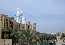 Dubain Hotel Burj Al Arab And Palms Stock Image