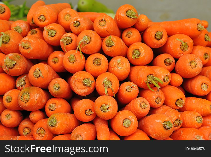 Orange Carrot In The Market