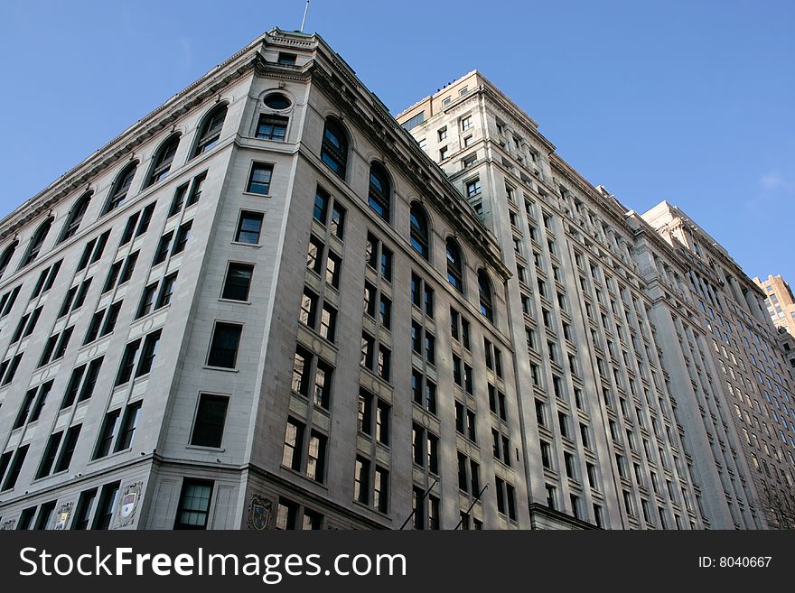 Picture of office buildings in Manhattan. Picture of office buildings in Manhattan