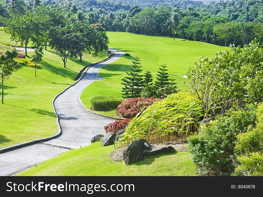 View from above, golf course, philippines