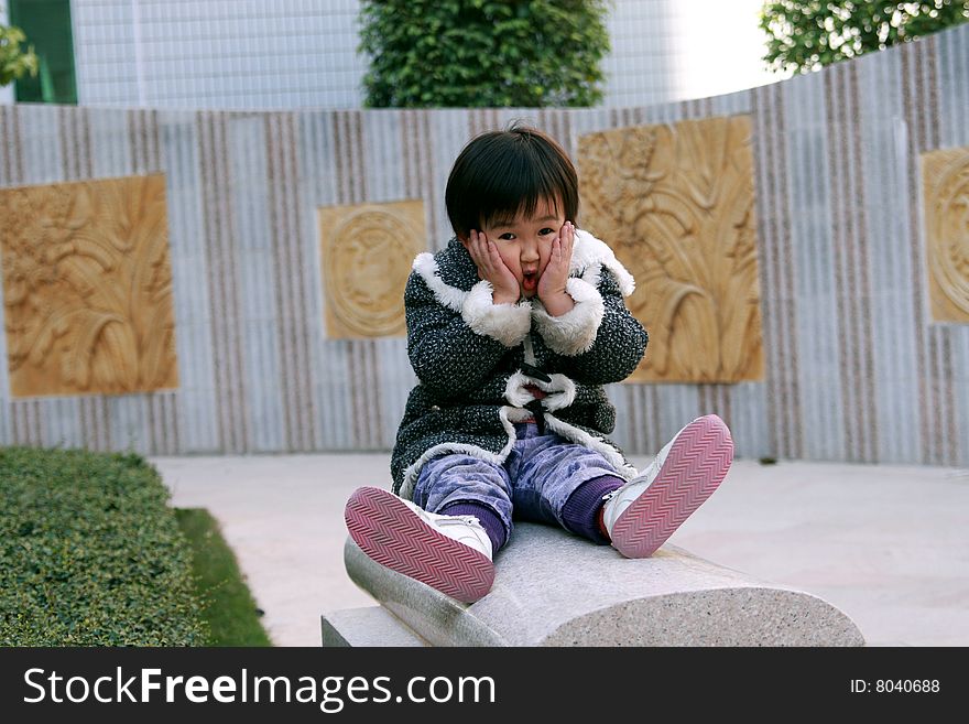 Chinese child with cute face
