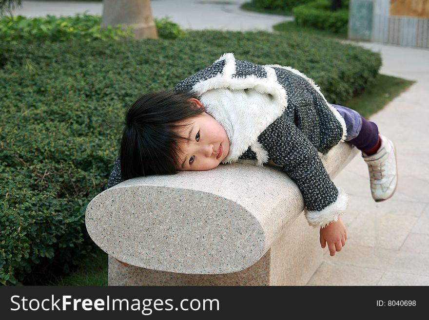 Chinese child with cute face