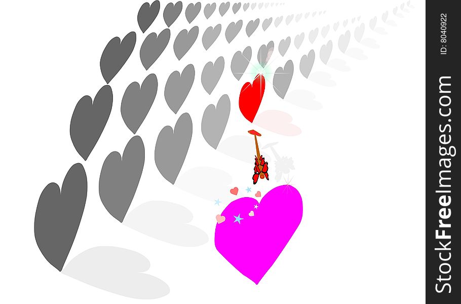 Picking out one special heart from all the rest. Picking out one special heart from all the rest
