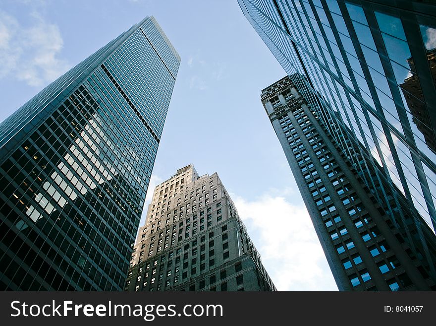 Manhattan Office Buildings, skyscrapers of New York City. Manhattan Office Buildings, skyscrapers of New York City