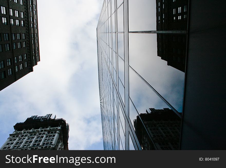 Manhattan Office Buildings, skyscrapers of New York City. Manhattan Office Buildings, skyscrapers of New York City