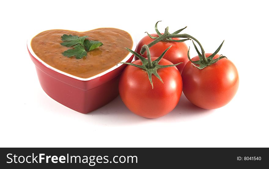 Heart Healthy Red Pepper Soup With Ingredients