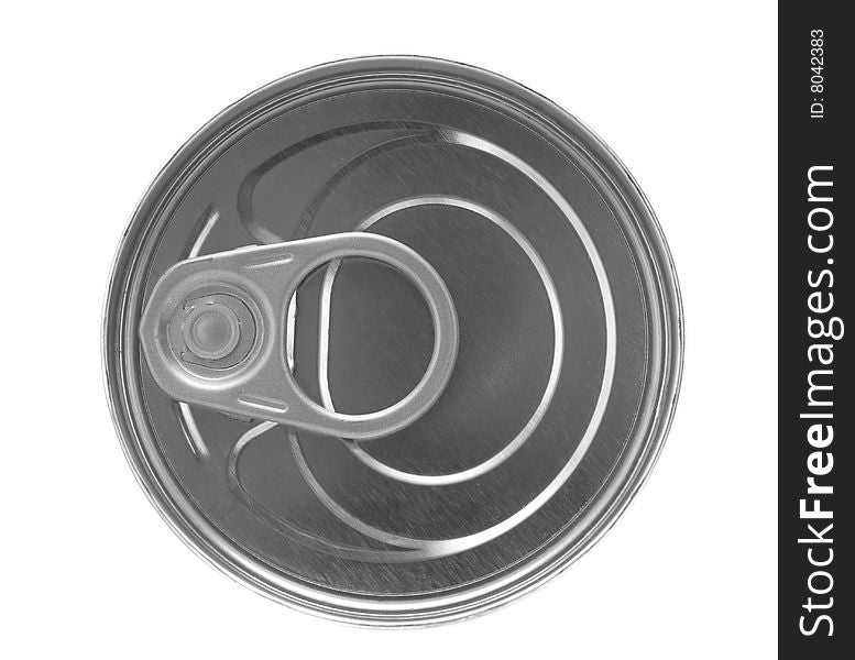 Blank can on a white background