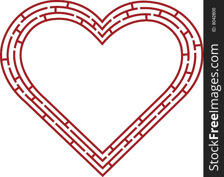 Red heart labyrinth