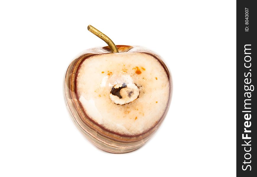 Decorative apple on white background