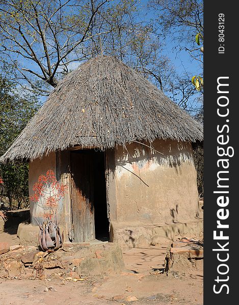 A traditional Southern African home. A traditional Southern African home