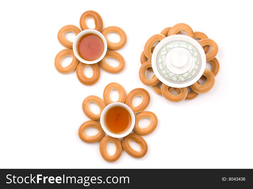 Traditional Chinese Servise And Bread-rings